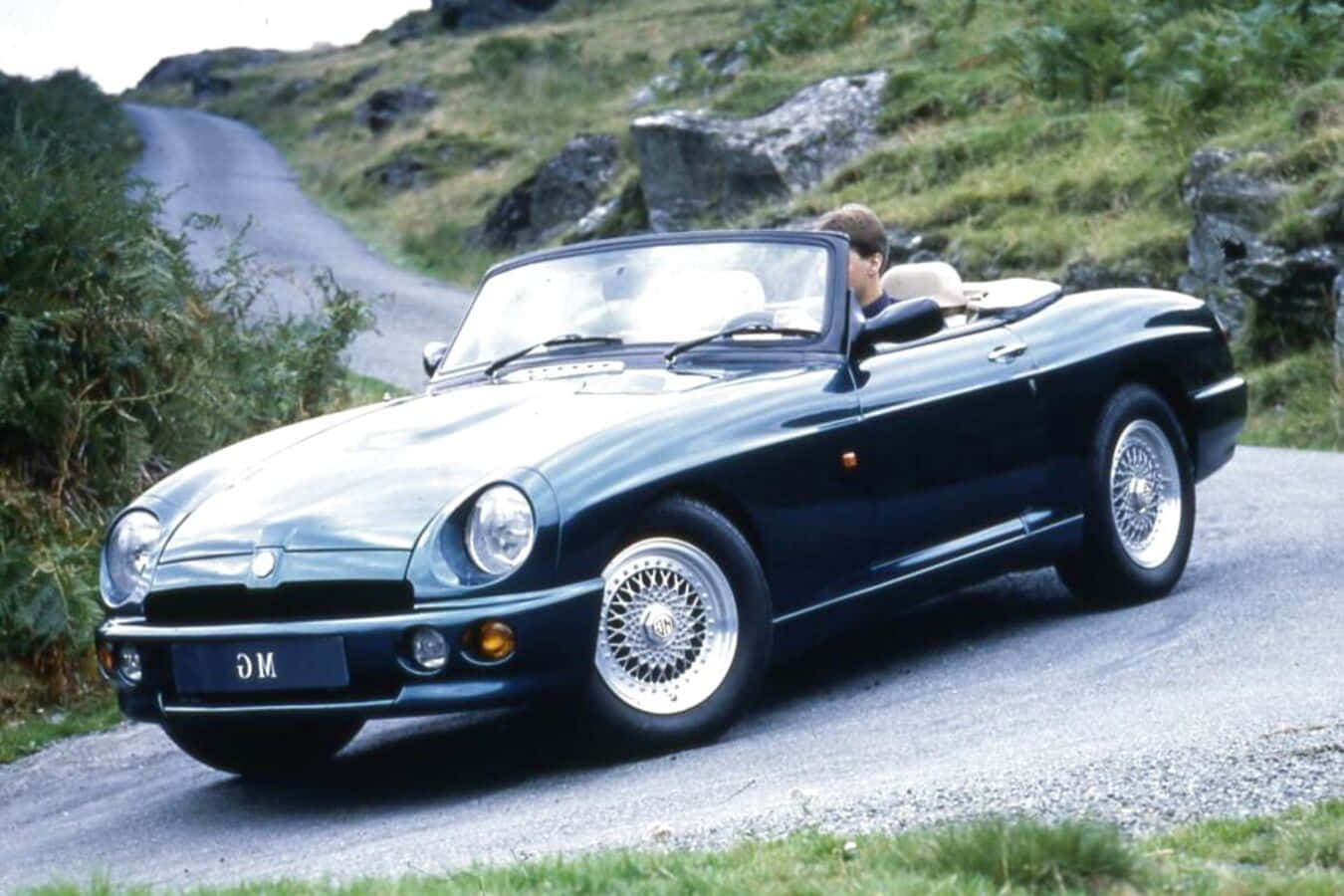 MG RV8, dark blue, convertible, HD Desktop Wallpaper