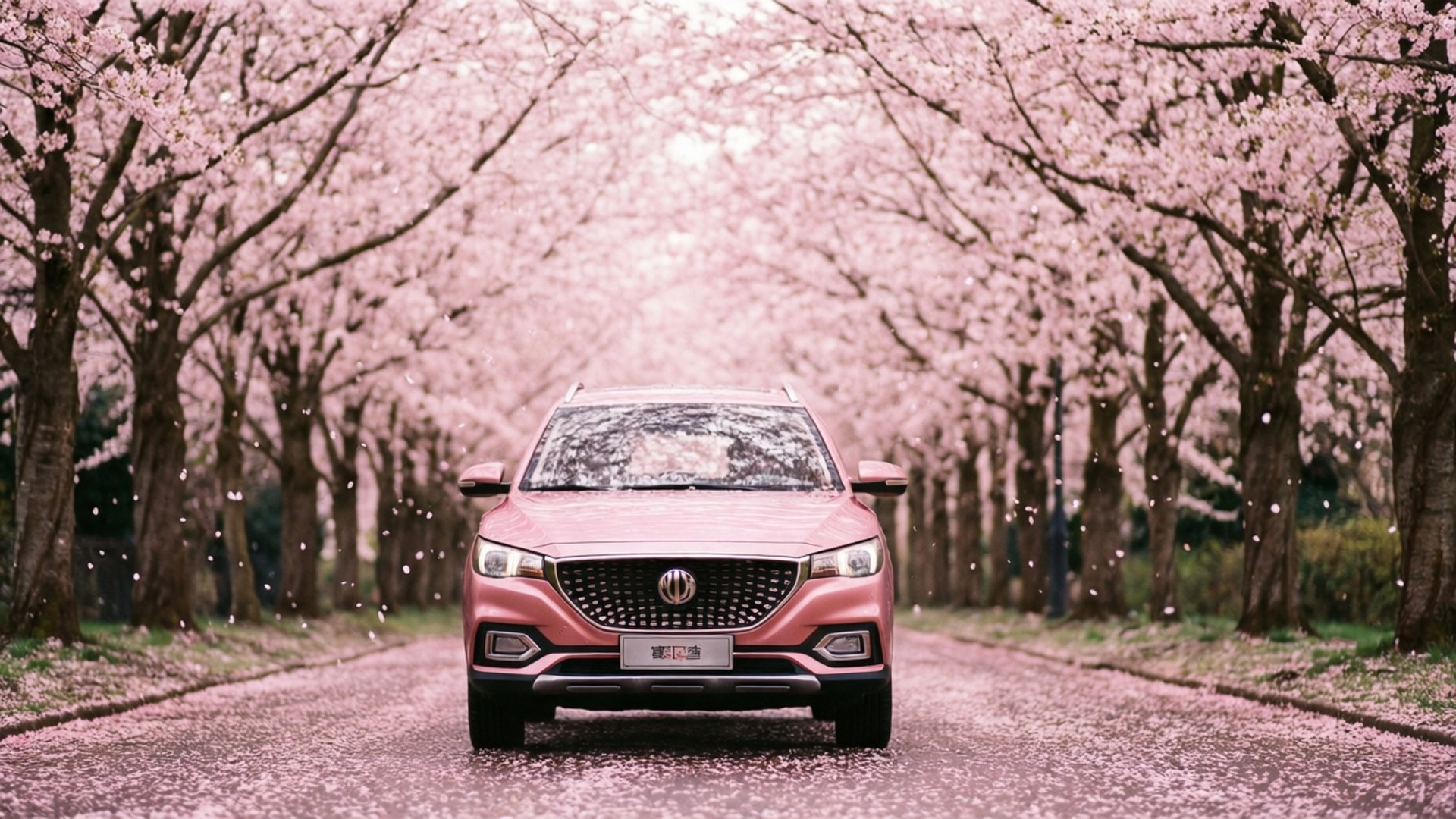 MG TF, cherry blossoms, spring, Full HD Desktop Wallpaper