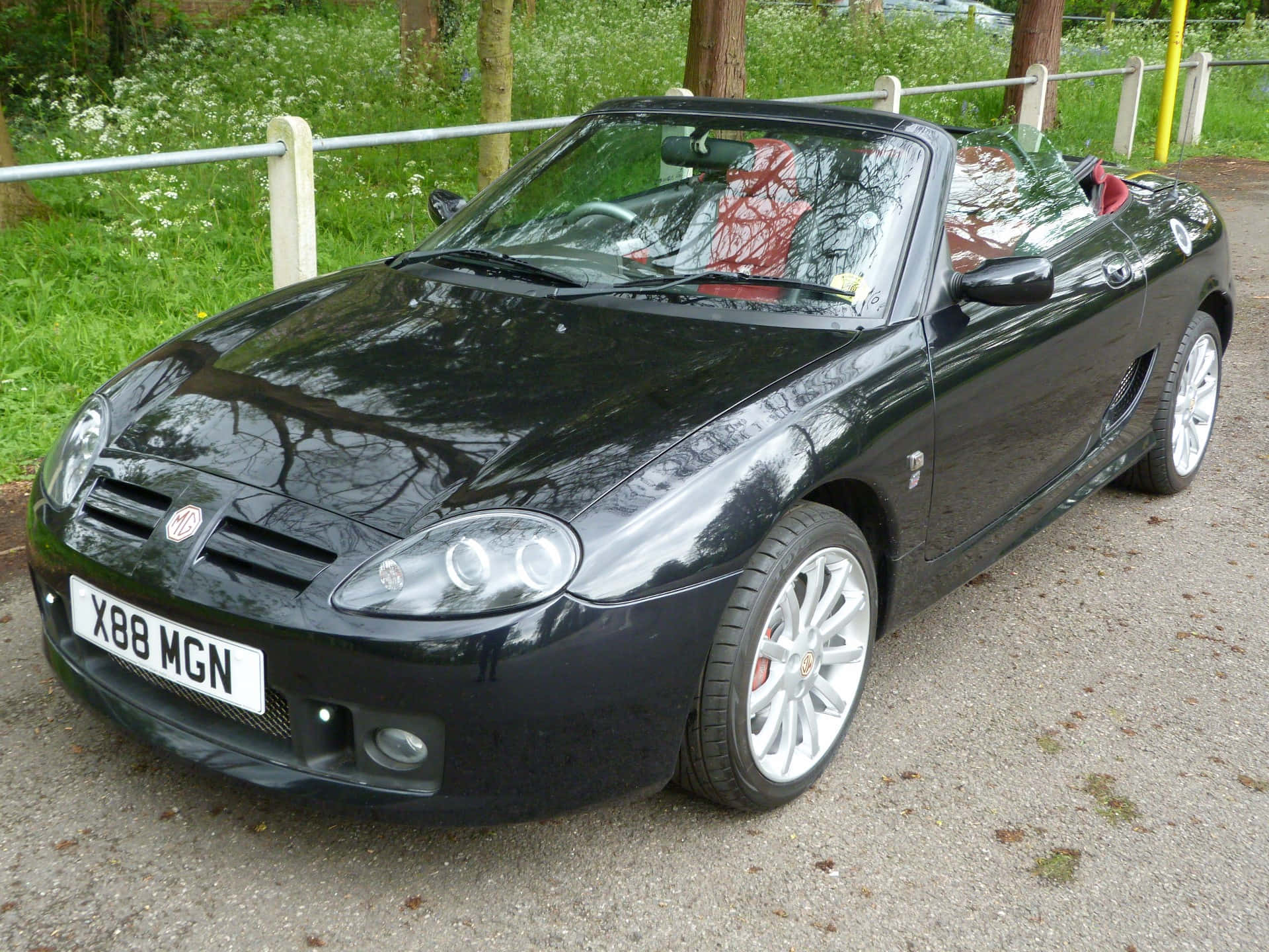 MG TF, convertible, sleek black, Full HD Desktop Wallpaper
