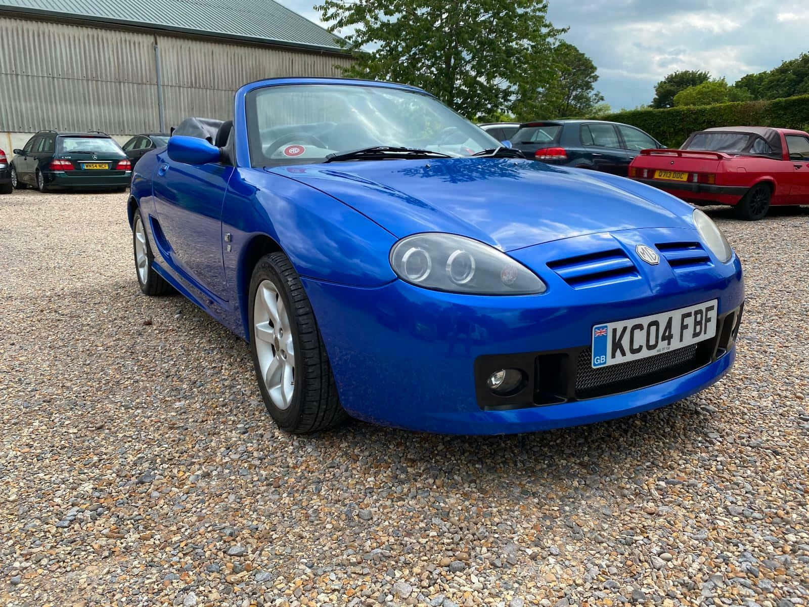 MG Tf, convertible sports car, vibrant blue, HD Desktop Wallpaper