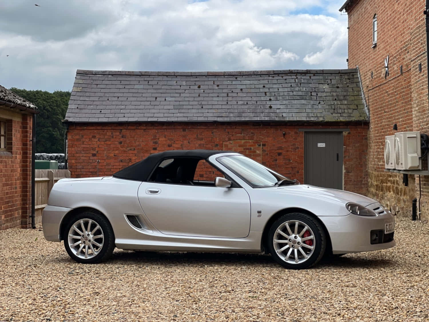 Mg Tf, silver, black soft top, HD Desktop Wallpaper