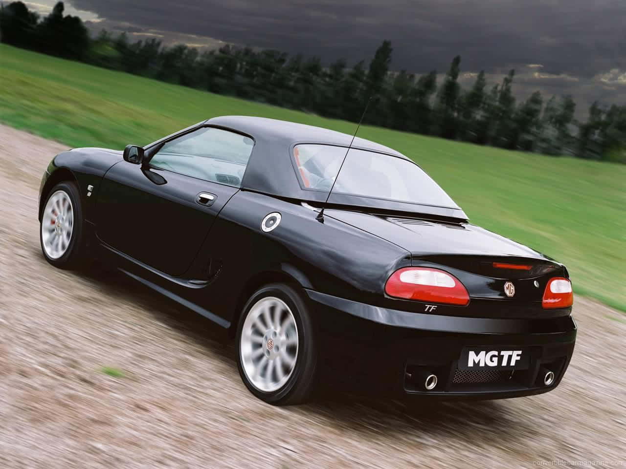 MG TF, golden hour, black, HD Desktop Wallpaper
