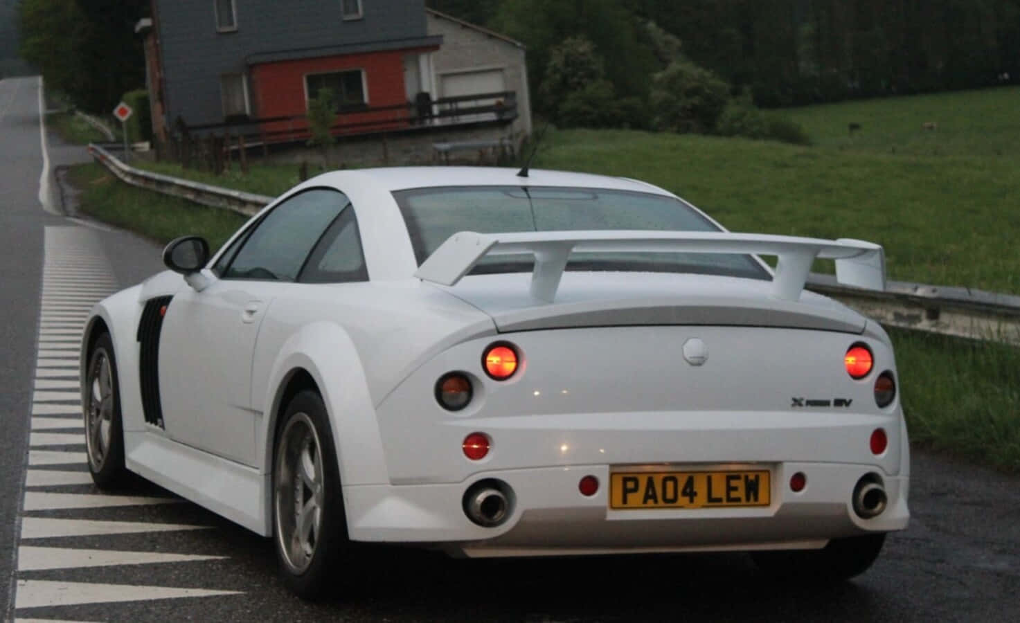 Mg XPower Sv, white sports car, large rear wing, HD Desktop Wallpaper
