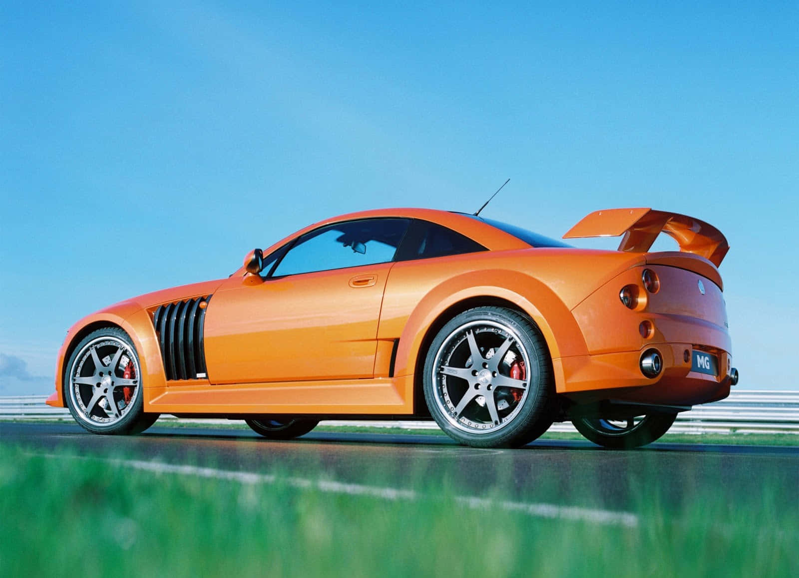 MG XPower SV, vibrant orange, large rear wing, HD Desktop Wallpaper