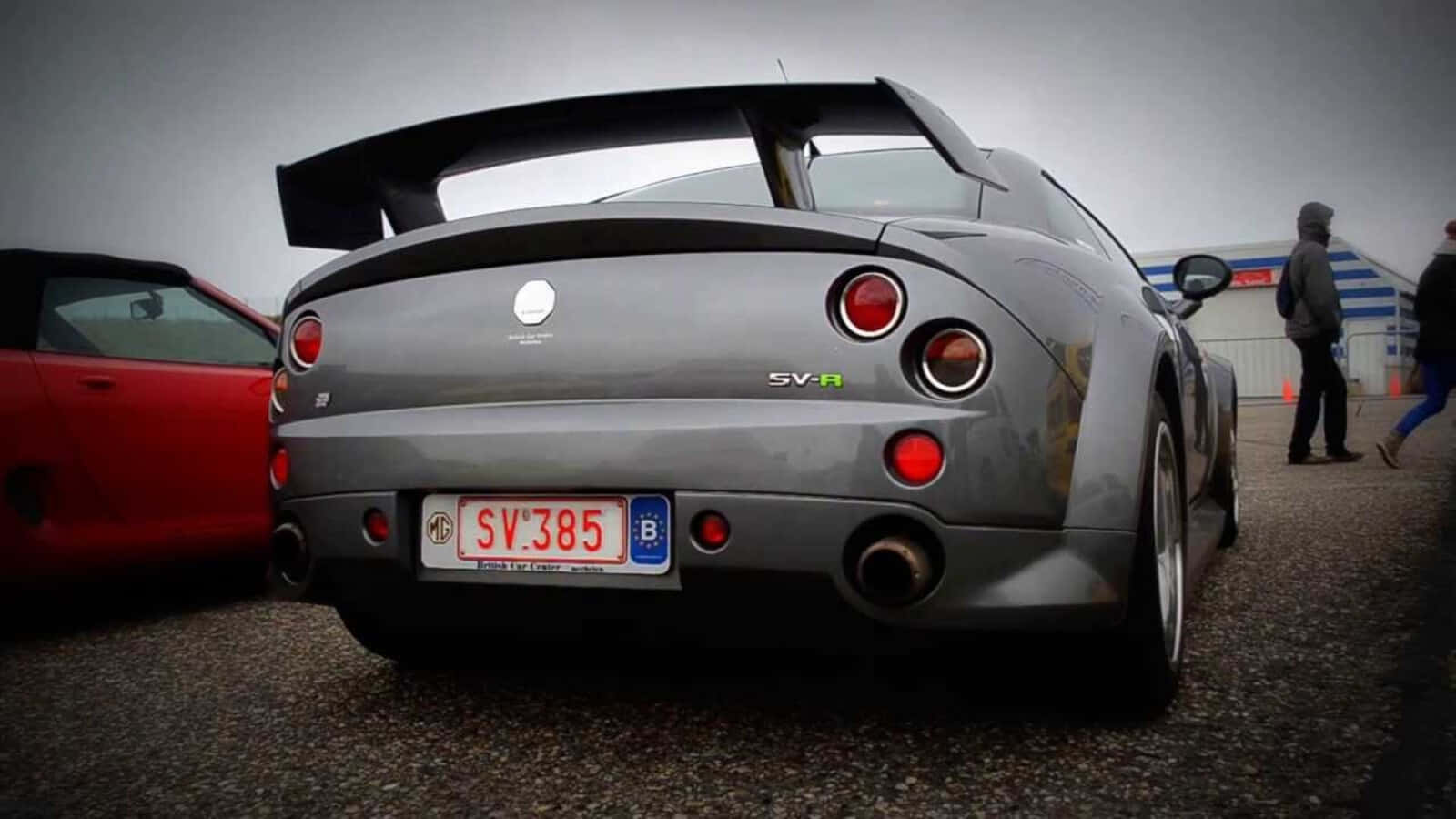 MG XPower SV, gray sports car, large rear wing, HD Desktop Wallpaper