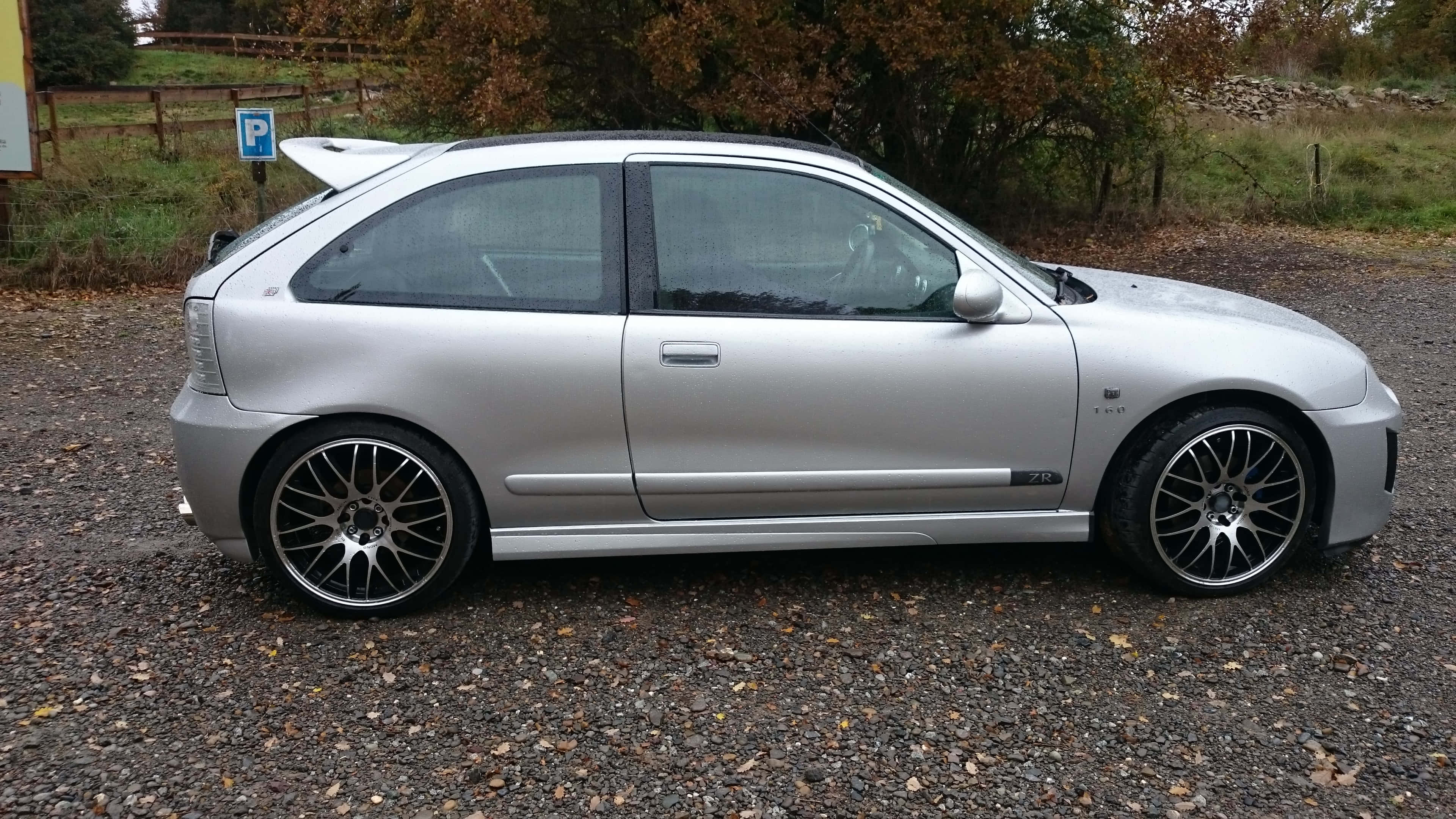 MG ZR, silver, custom wheels, 4K Desktop Wallpaper