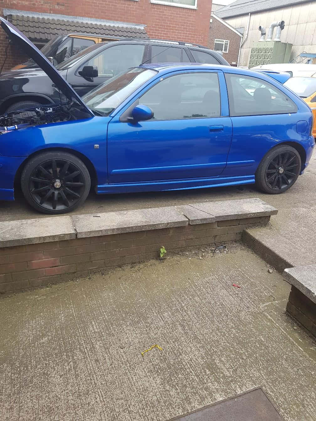 M G Z R, blue hatchback, black rims, HD Phone Wallpaper