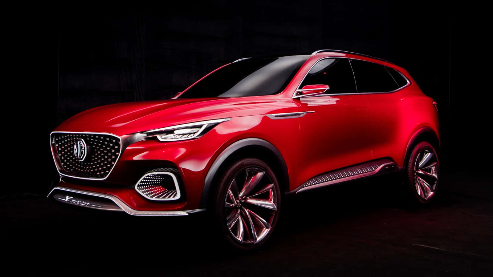 Mg, 1600 x 900, red SUV, HD Desktop Wallpaper
