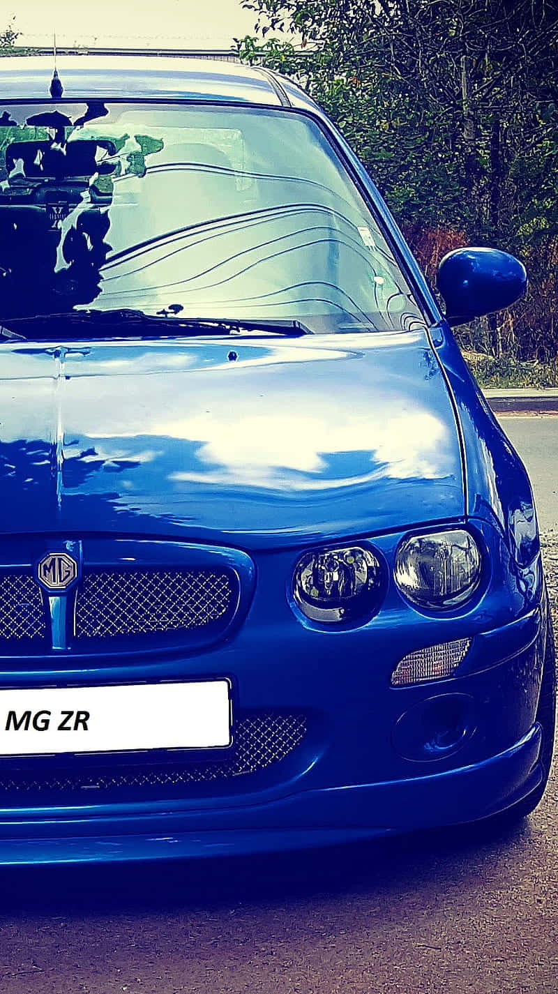 MG ZR, blue, glossy, HD Phone Wallpaper