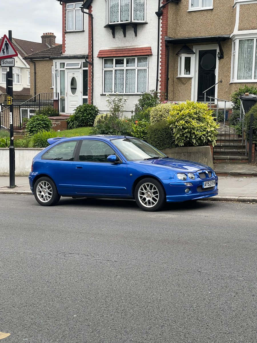 blue, MG ZR, hatchback, SD Phone Wallpaper
