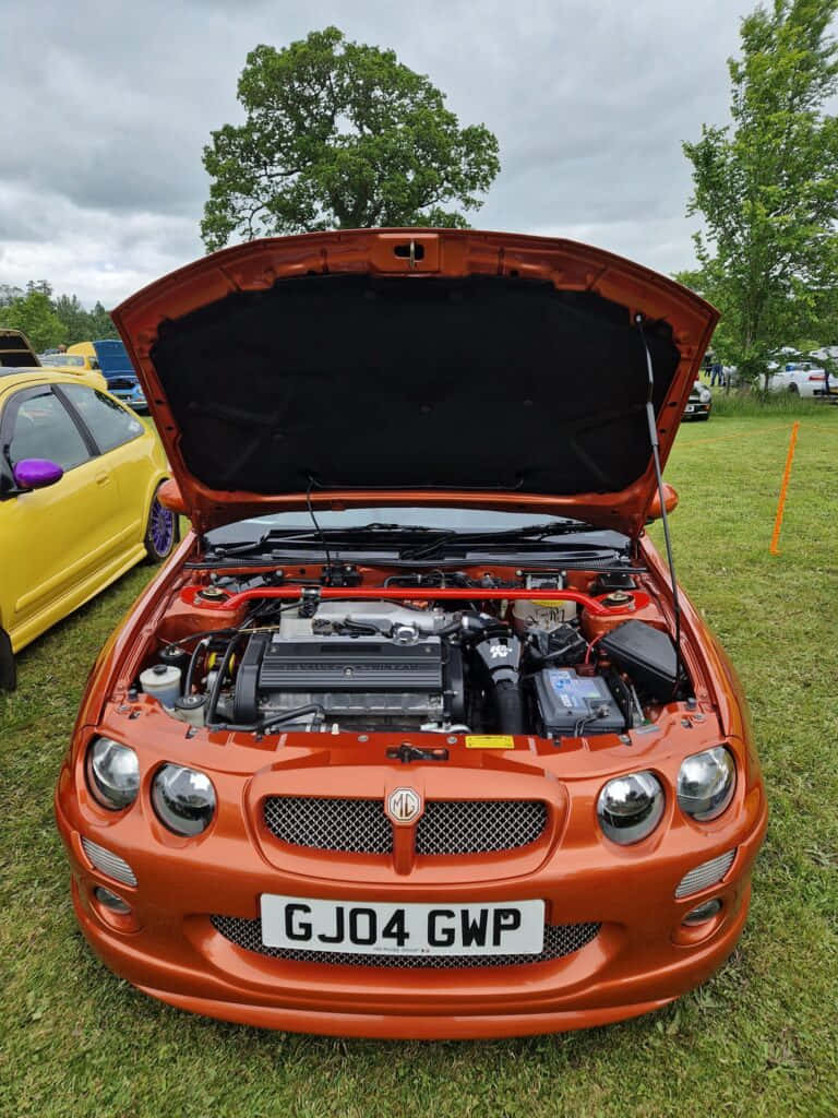 MG ZR, orange, engine bay, SD Phone Wallpaper