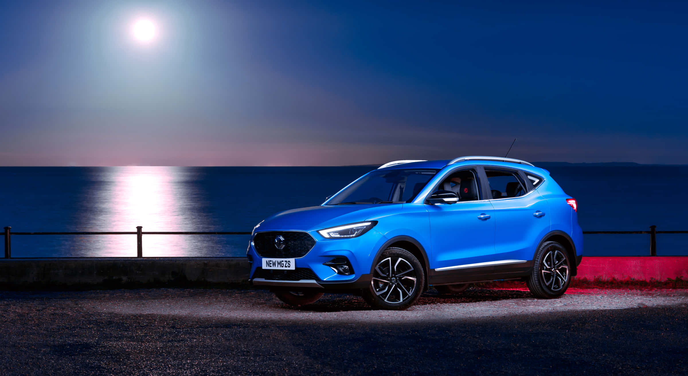 MG ZS, vibrant blue, ocean, Full HD Desktop Wallpaper