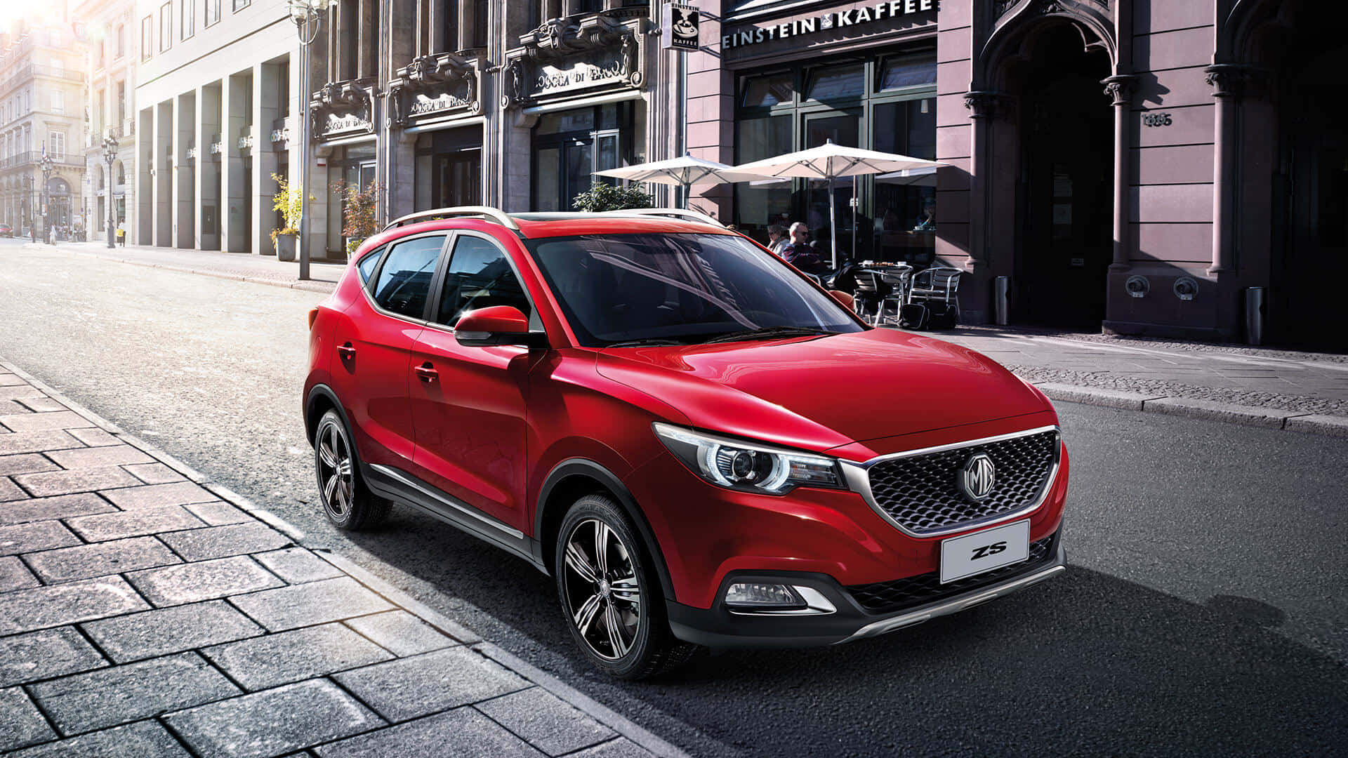 MG ZS, red, glossy, Full HD Desktop Wallpaper