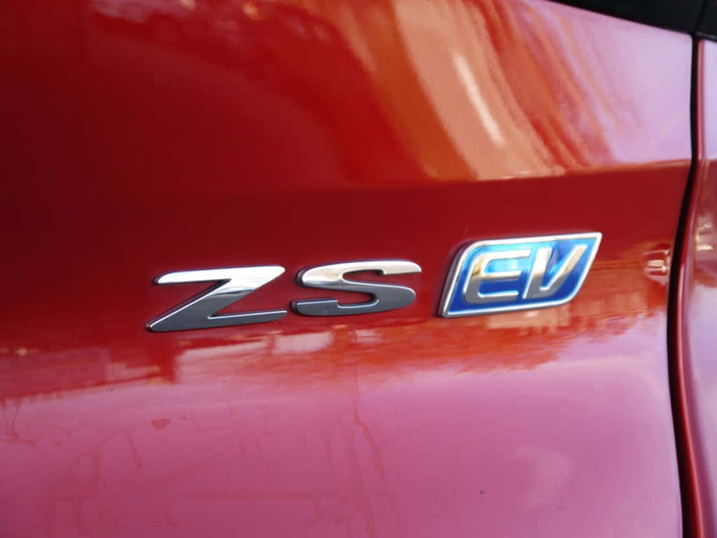 M G Z S E V Badge, chrome, glossy red, SD Desktop Wallpaper
