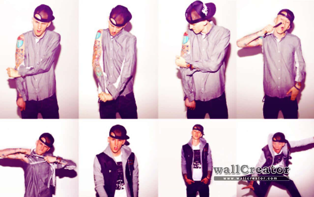MGK, tattoos, cap, SD Desktop Wallpaper