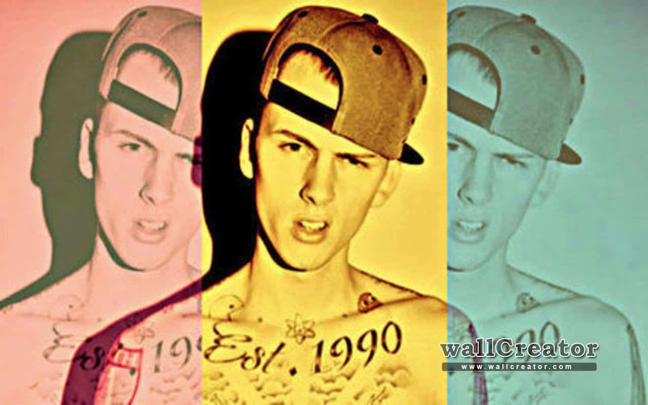 MGK, tattoos, backward cap, HD Desktop Wallpaper