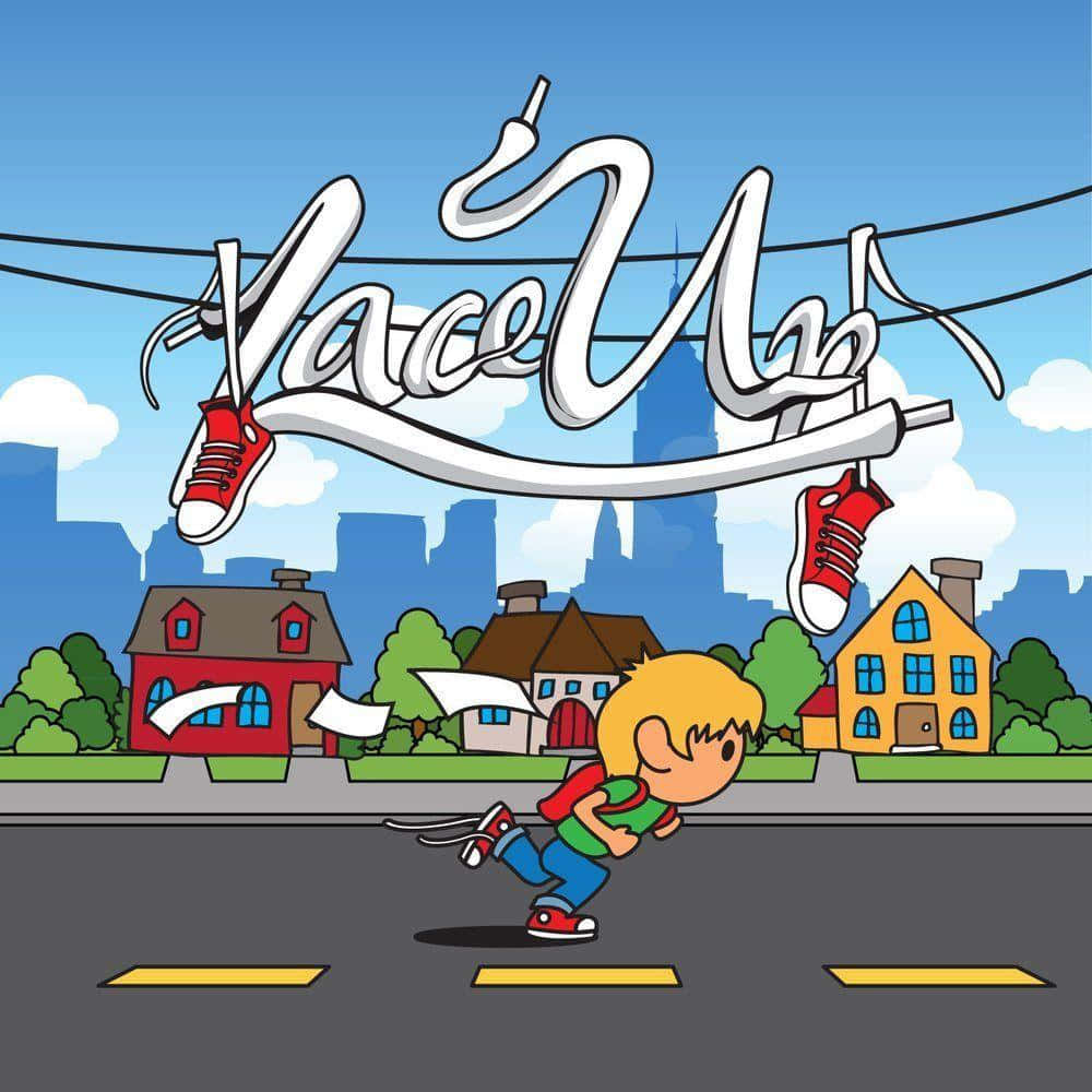 MGK, Lace Up, giant red sneakers, SD Desktop Wallpaper