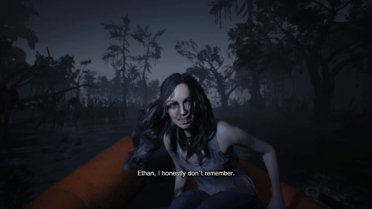 Mia Winters, misty swamp, night, HD Desktop Wallpaper