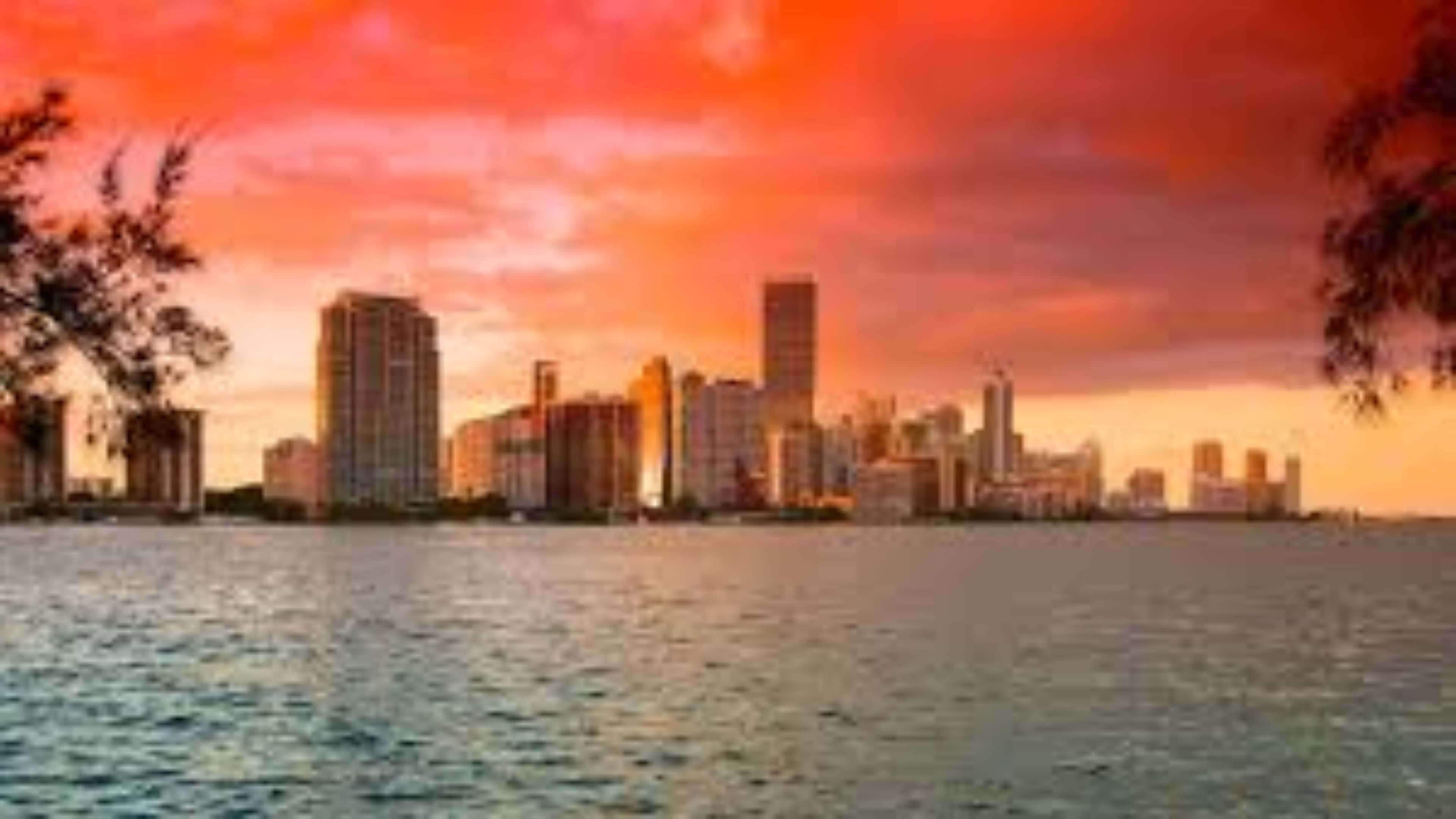 Miami, 4K, sunset, 4K Desktop Wallpaper