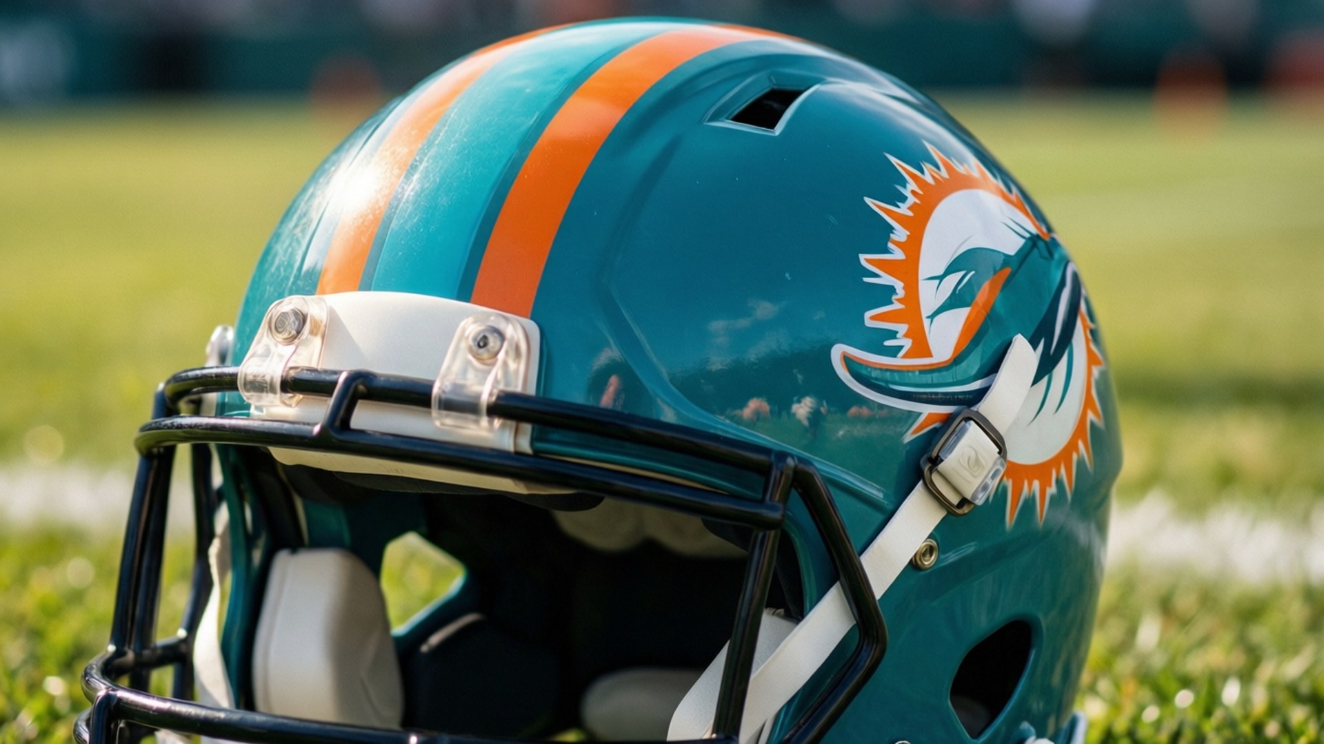 Miami Dolphins, teal, orange, Full HD Desktop Wallpaper