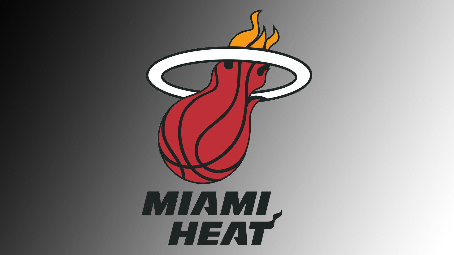 Miami Heat, red flaming basketball, orange flames, Full HD Desktop Wallpaper