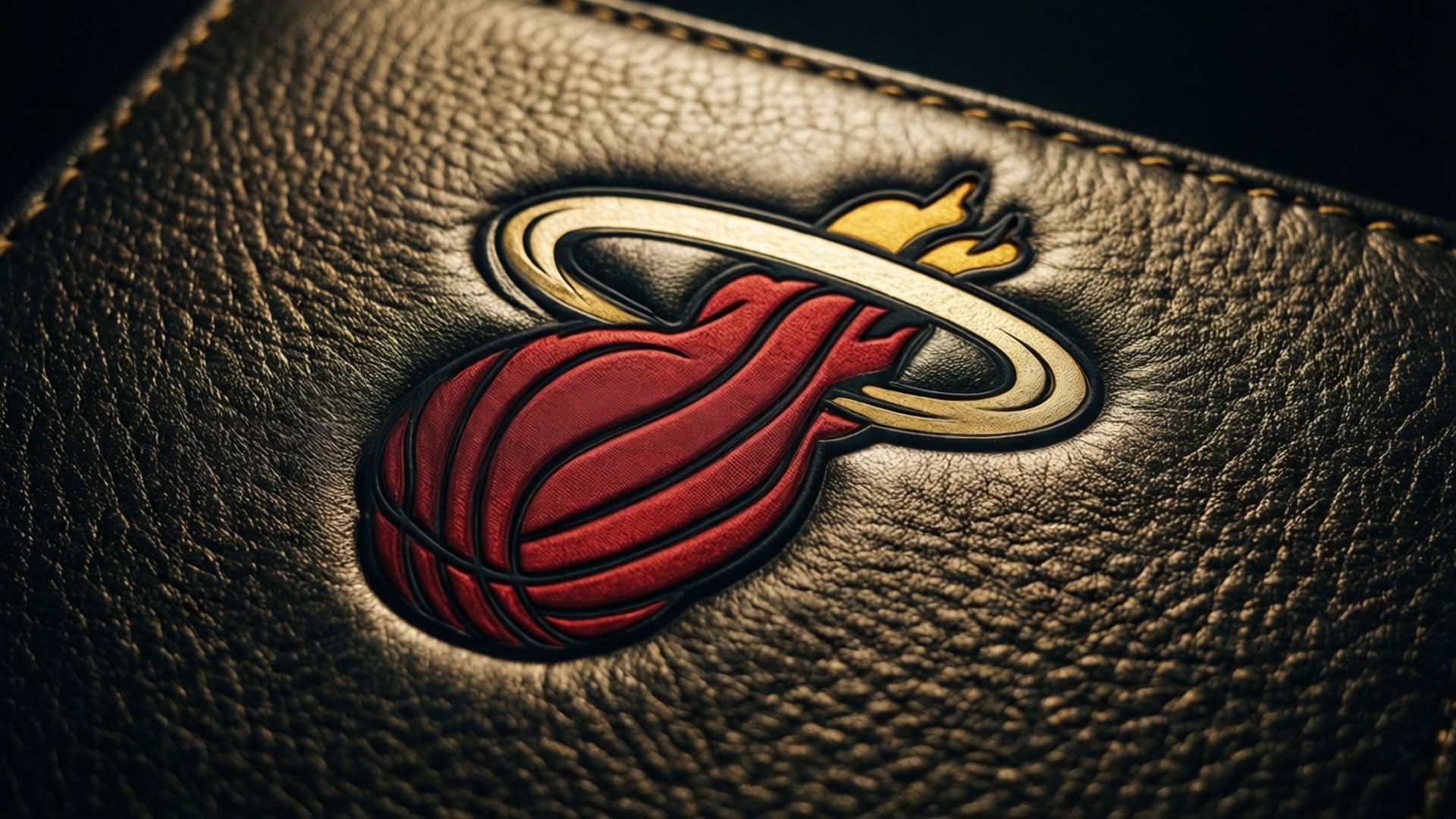 Miami Heat, red, gold, Full HD Desktop Wallpaper