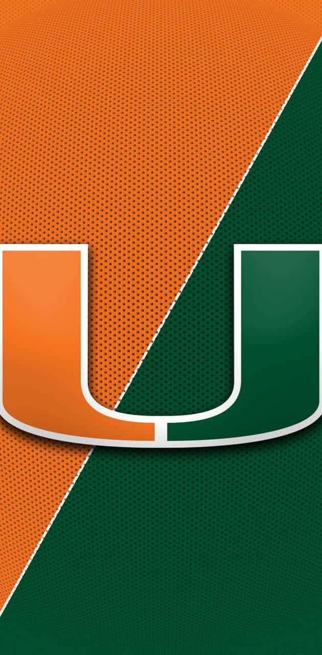 Miami Hurricanes, orange, green, HD Phone Wallpaper