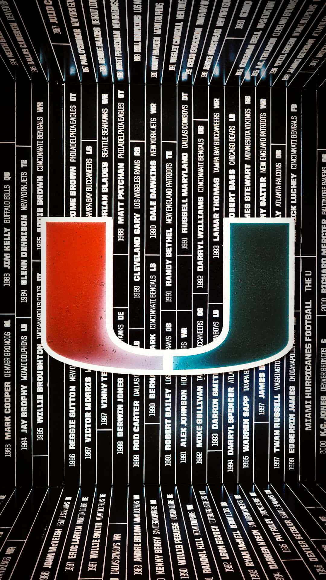 Miami Hurricanes, red and teal, football helmet, Full HD Phone Wallpaper