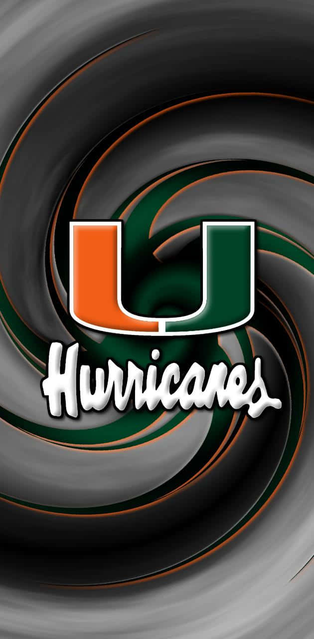 Miami Hurricanes, black gray, orange green, HD Phone Wallpaper