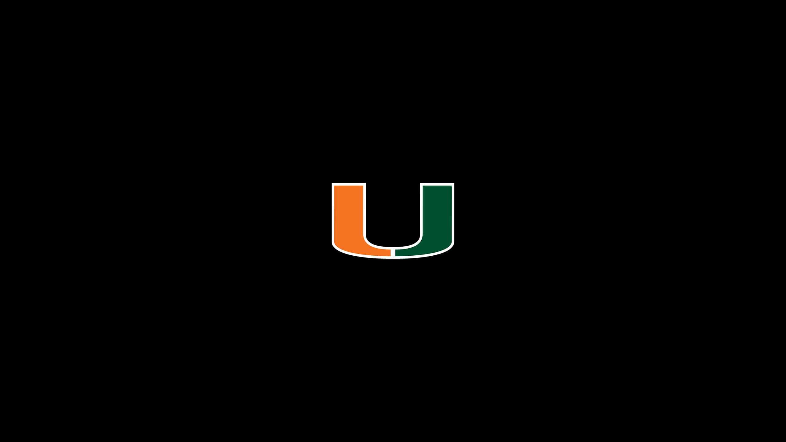 Miami Hurricanes, orange, green, 2K Desktop Wallpaper
