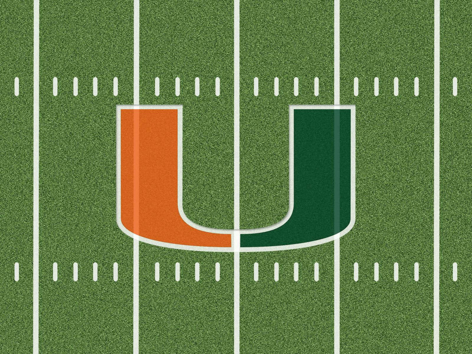 Miami Hurricanes, orange and green, U logo, HD Desktop Wallpaper