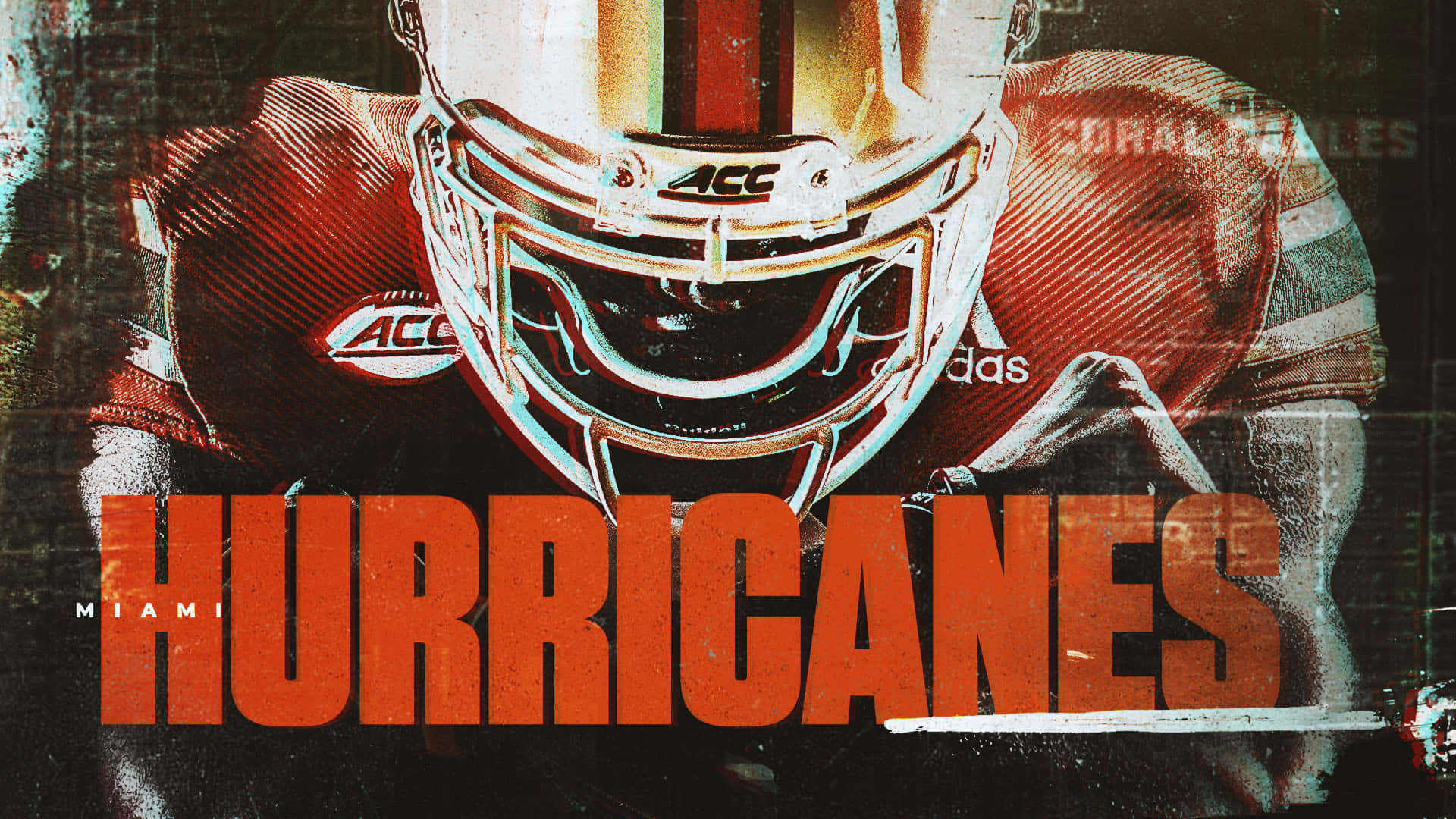 Miami Hurricanes, orange, helmet, Full HD Desktop Wallpaper