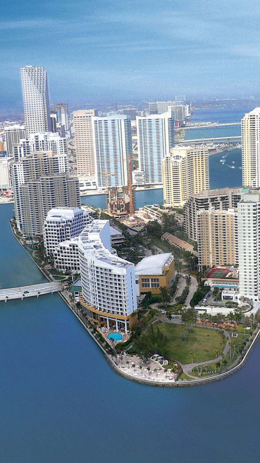 Miami, iPhone, aerial view, Full HD Phone Wallpaper