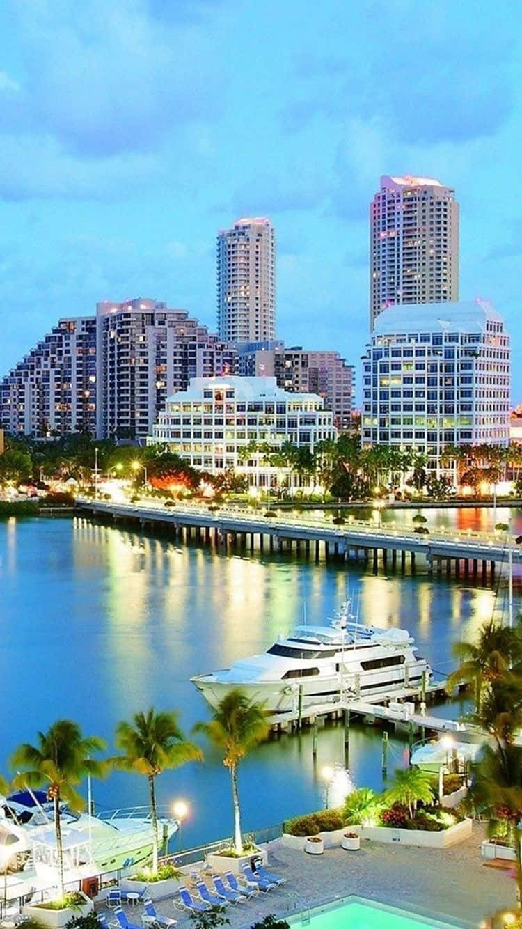 Miami, iPhone, dusk, HD Phone Wallpaper