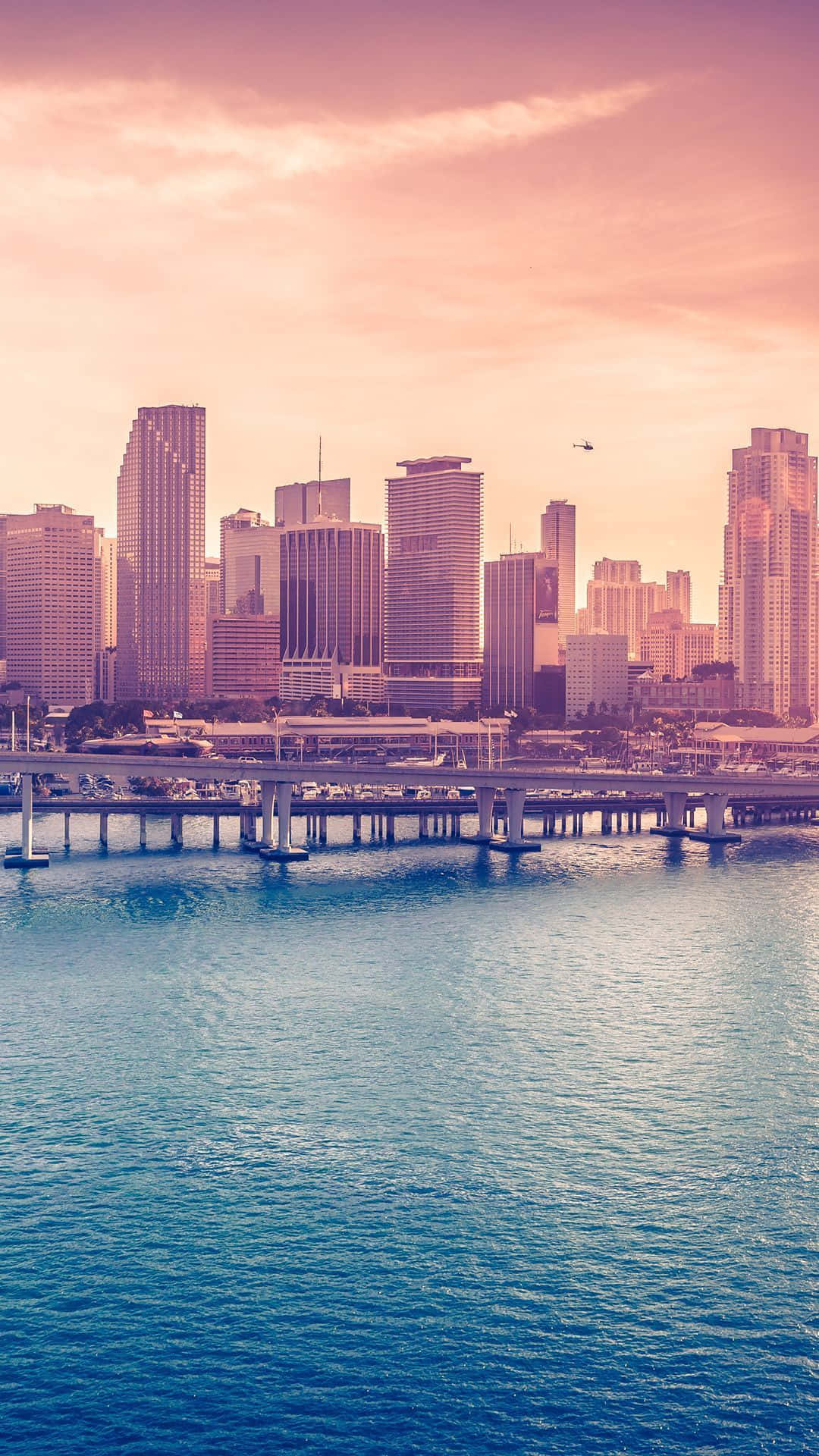 Miami, iPhone, skyline, Full HD Phone Wallpaper