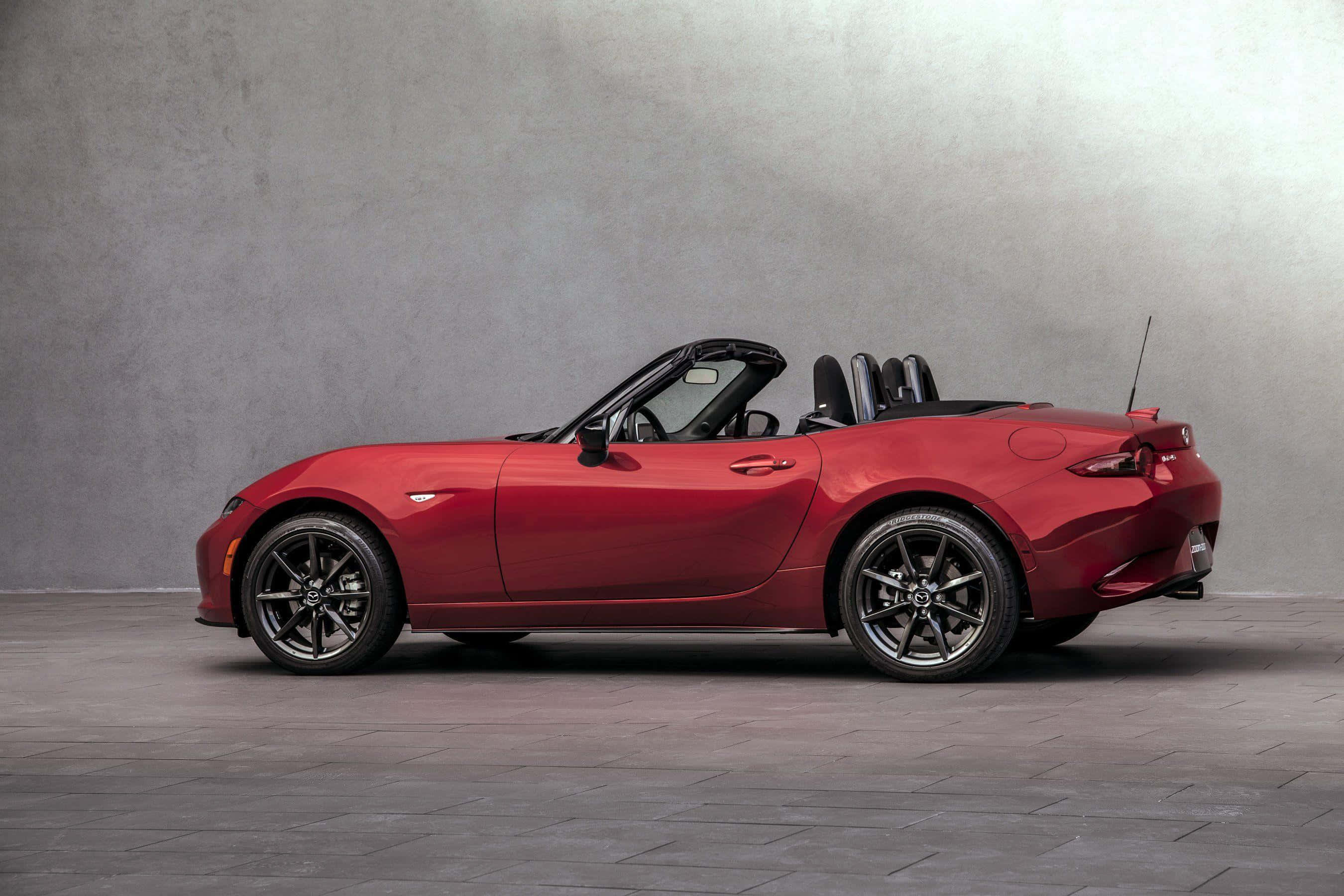Miata, red, convertible, 2K Desktop Wallpaper