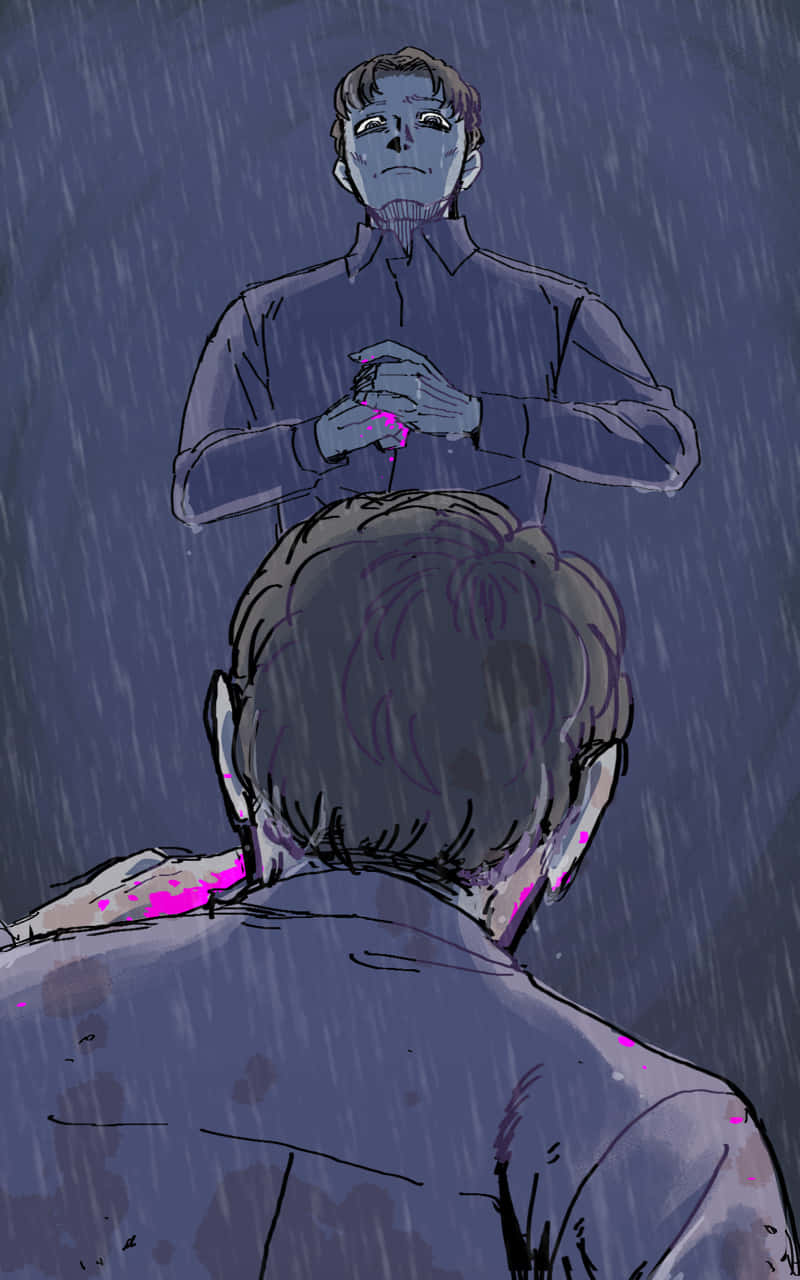 Michael Afton, rainy encounter, dark shirt, HD Phone Wallpaper