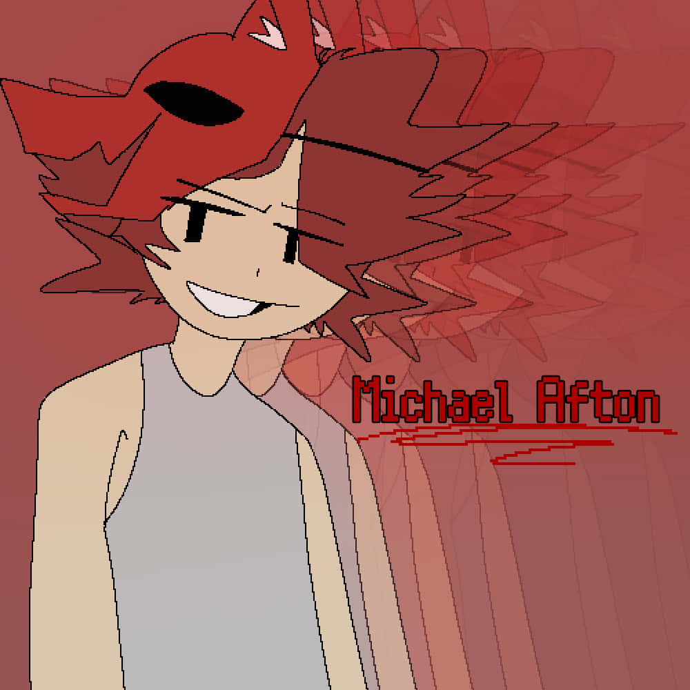 Michael Afton, anime style, spiky red hair, SD Desktop Wallpaper