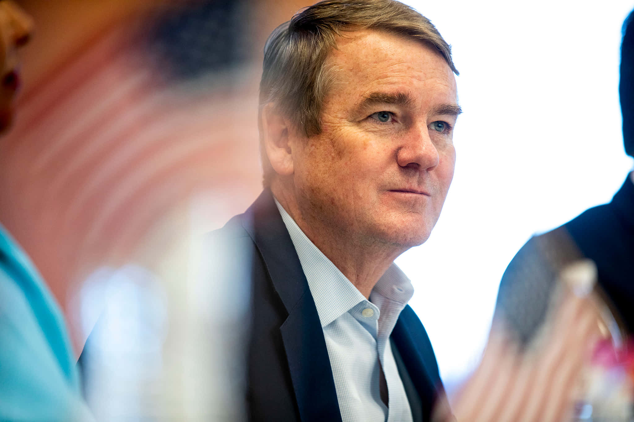 Michael Bennet, suit, close-up photo, Full HD Desktop Wallpaper