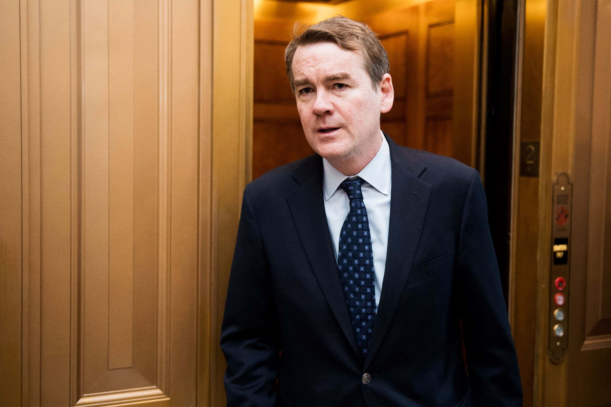 Michael Bennet, dark suit, patterned tie, Full HD Desktop Wallpaper