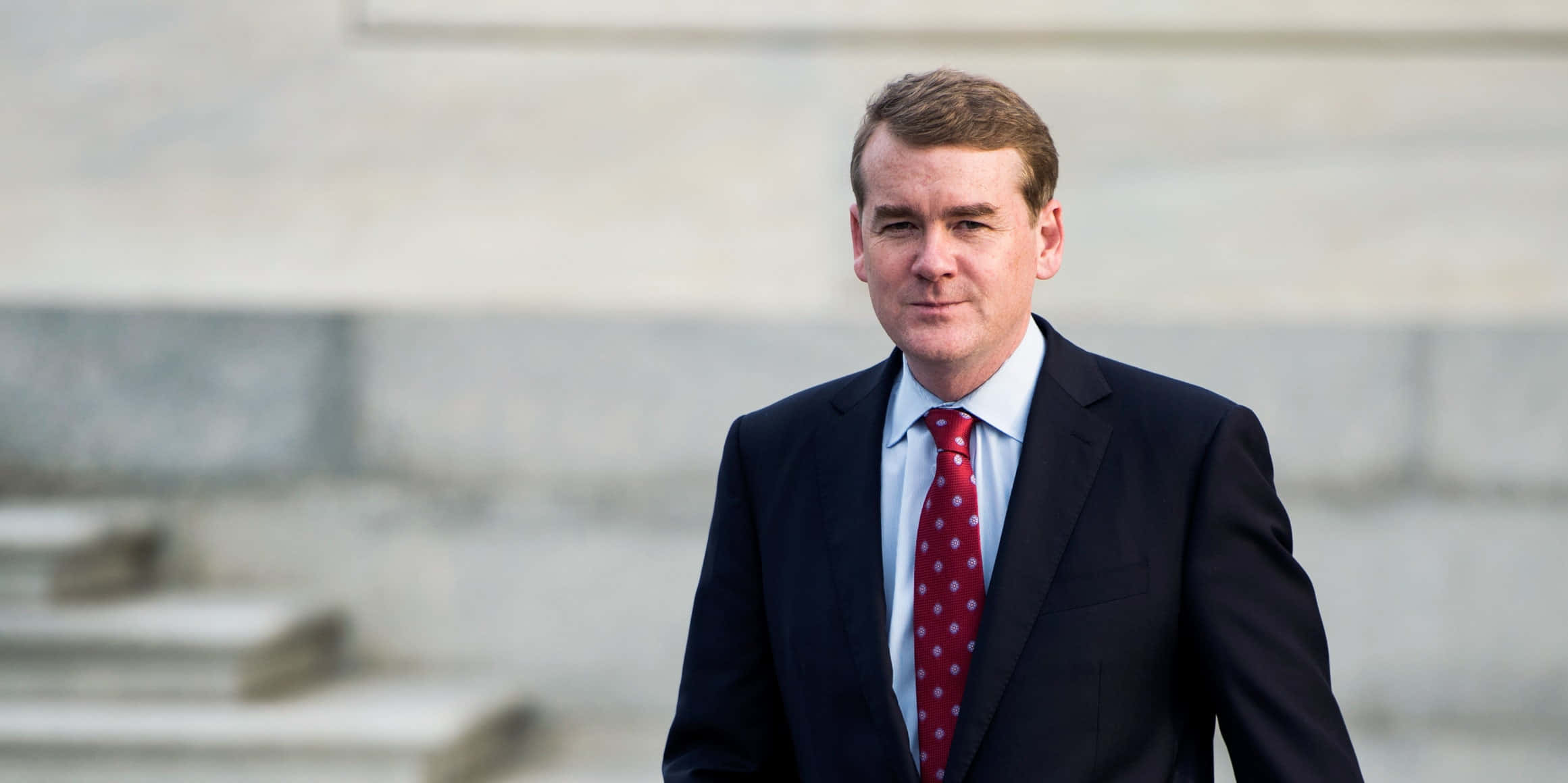 Michael Bennet, dark suit, red polka dot tie, Full HD Desktop Wallpaper