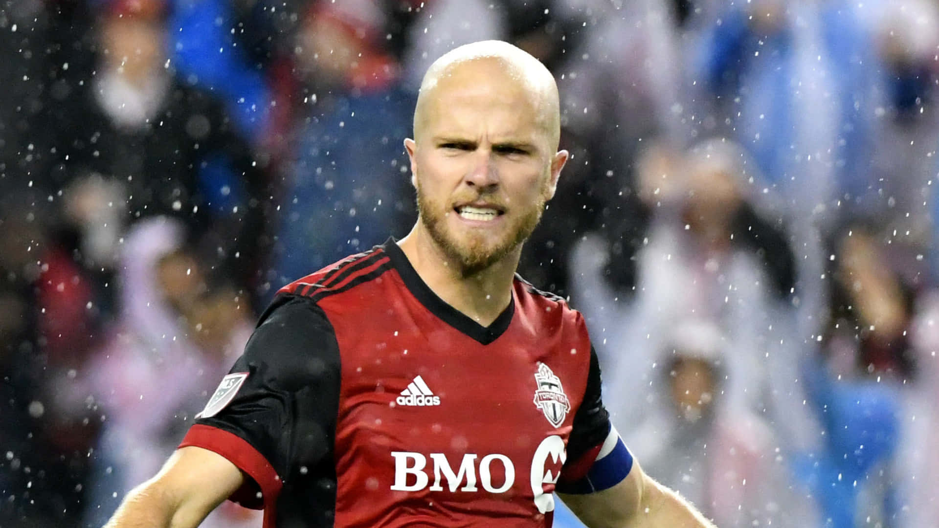 Michael Bradley, 2017, red and black jersey, Full HD Desktop Wallpaper