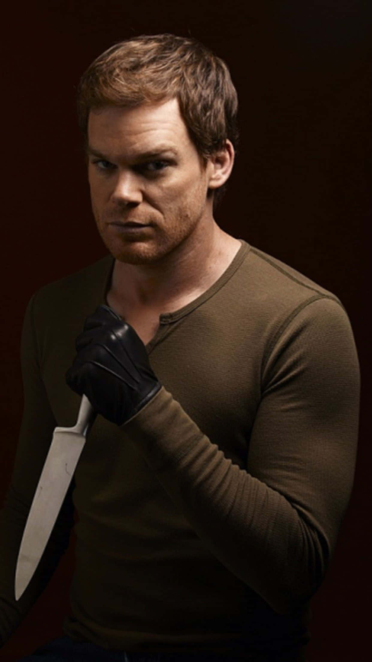 Michael C. Hall, dark green shirt, black glove, Full HD Phone Wallpaper
