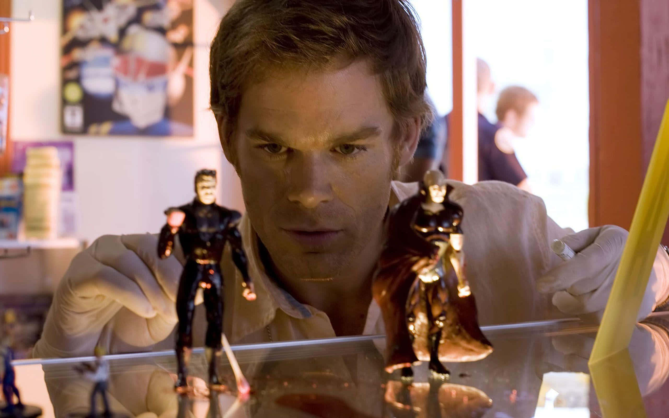 Michael C. Hall, white gloves, superhero action figures, 2K Desktop Wallpaper