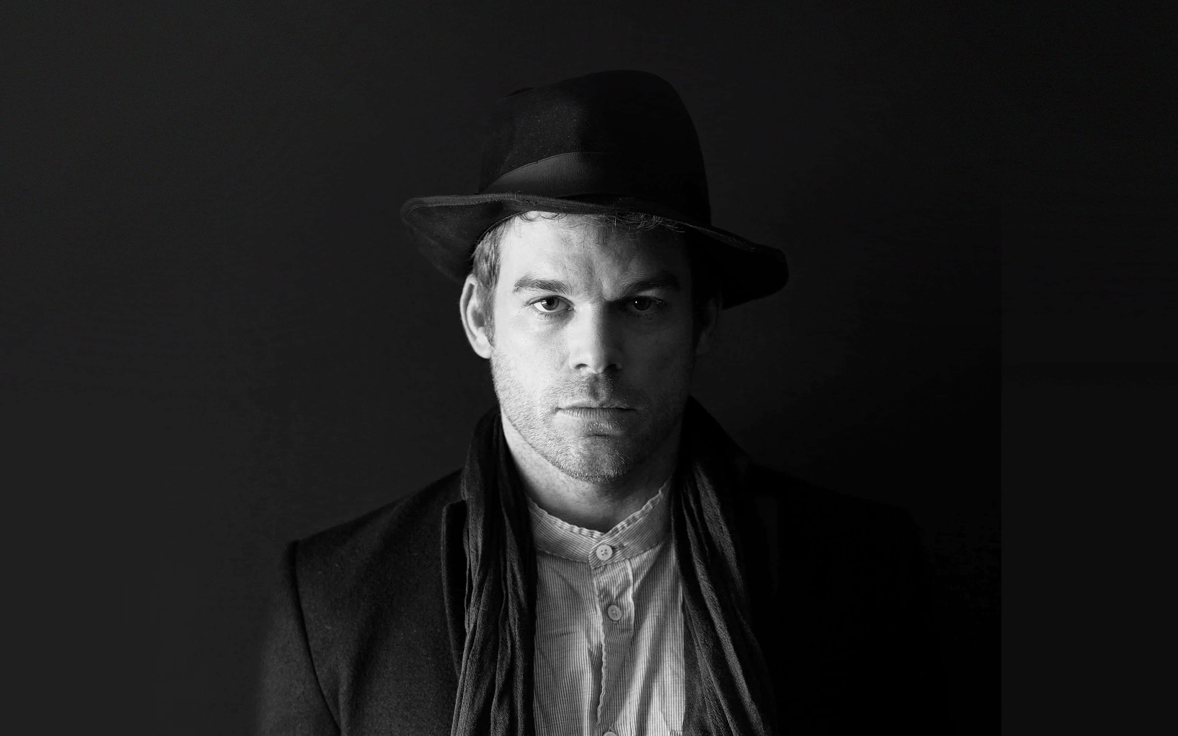 Michael C. Hall, fedora, scarf, 4K Desktop Wallpaper