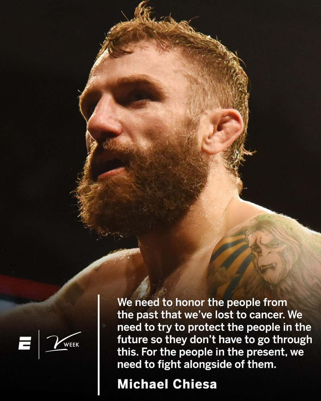 Michael Chiesa, tiger tattoo, dimly lit arena, HD Phone Wallpaper