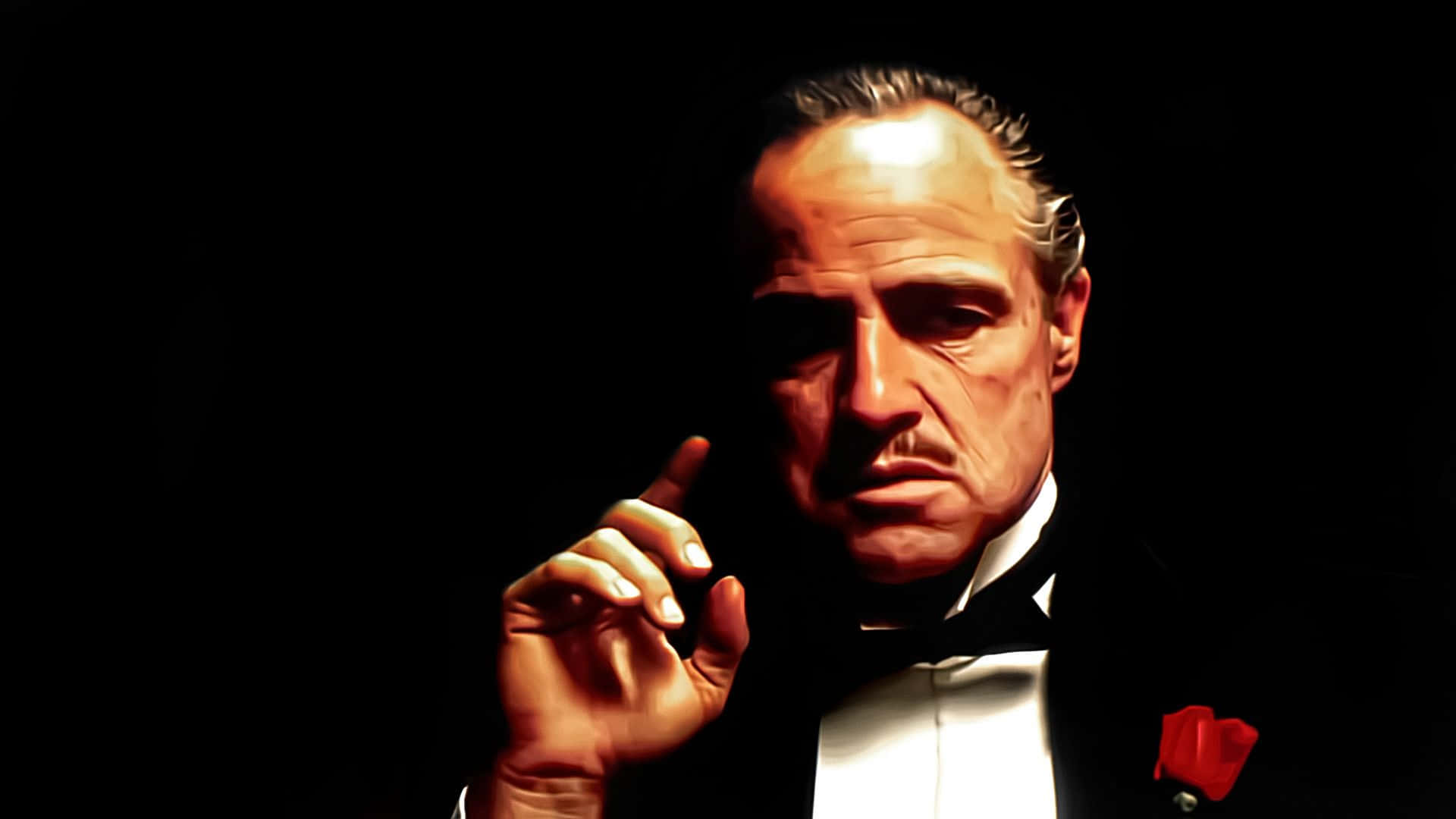 Michael Corleone, tuxedo, red rose pin, Full HD Desktop Wallpaper