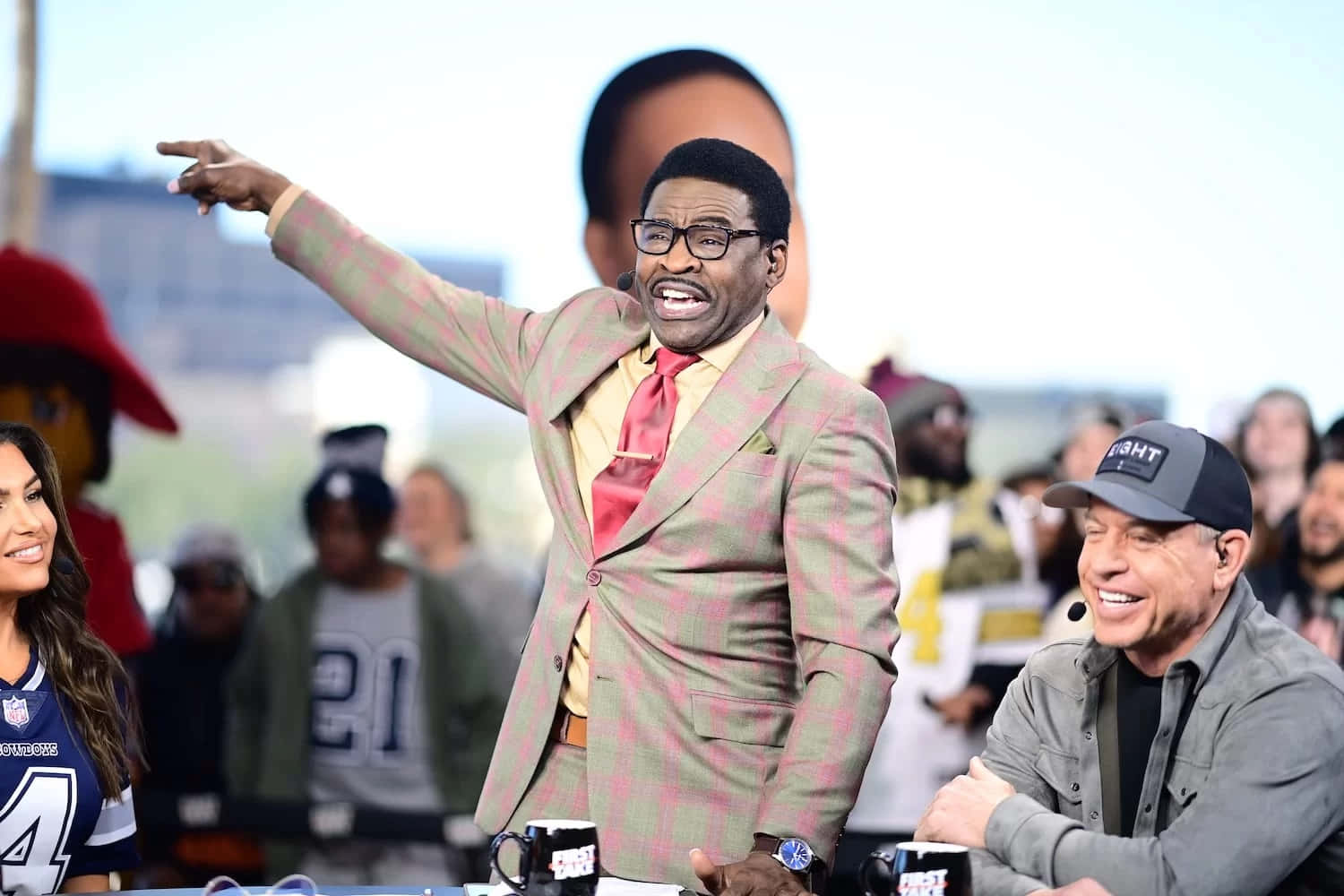 Michael Irvin, plaid suit, sports talk show host, HD Desktop Wallpaper