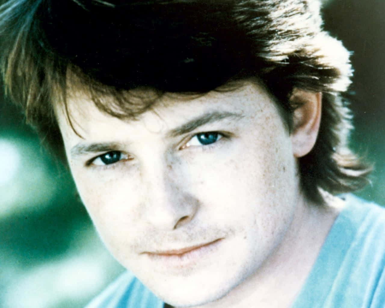 Michael J. Fox, freckles, blue eyes, HD Desktop Wallpaper