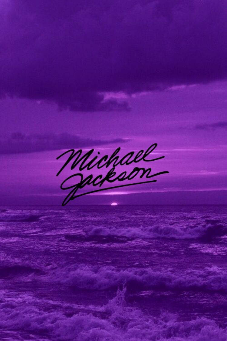 Michael Jackson, sunset, purple-hued ocean, SD Phone Wallpaper